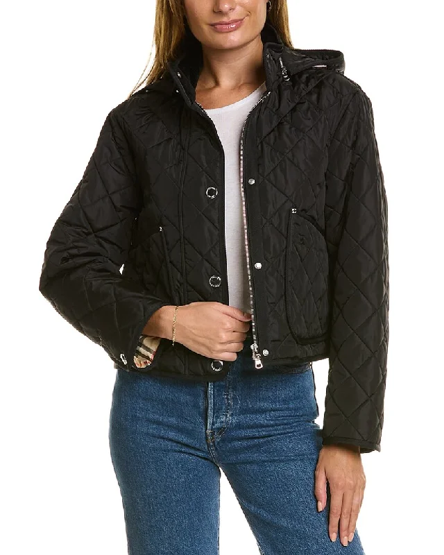 Tailored Clothing For Women Burberry Diamond Quilted Cropped Jacket