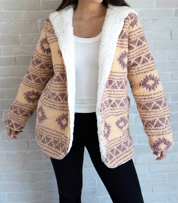 Sales Clothes Imani Hooded Sherpa Jacket In Taupe