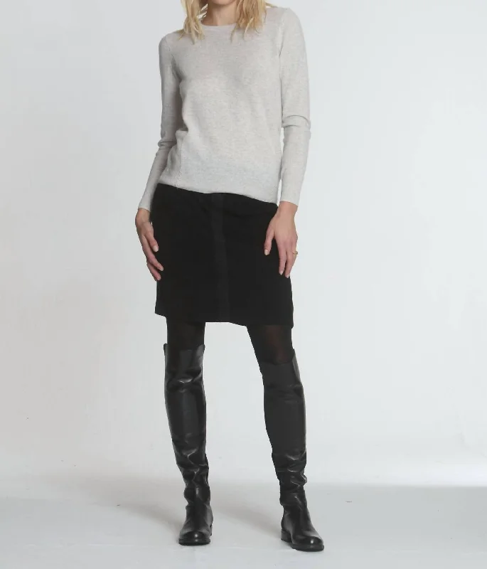 Haley Knit Skirt In Black/charcoal