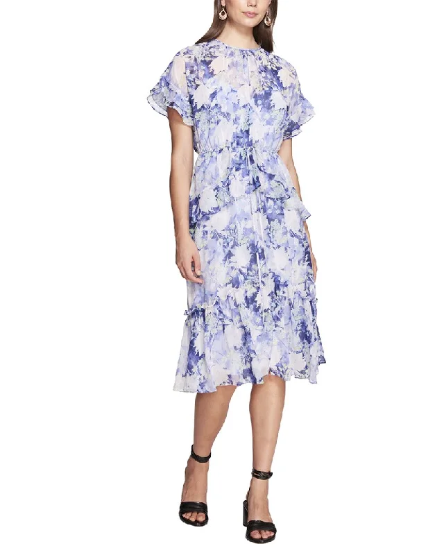 Marchesa Notte Lita Printed Midi Dress