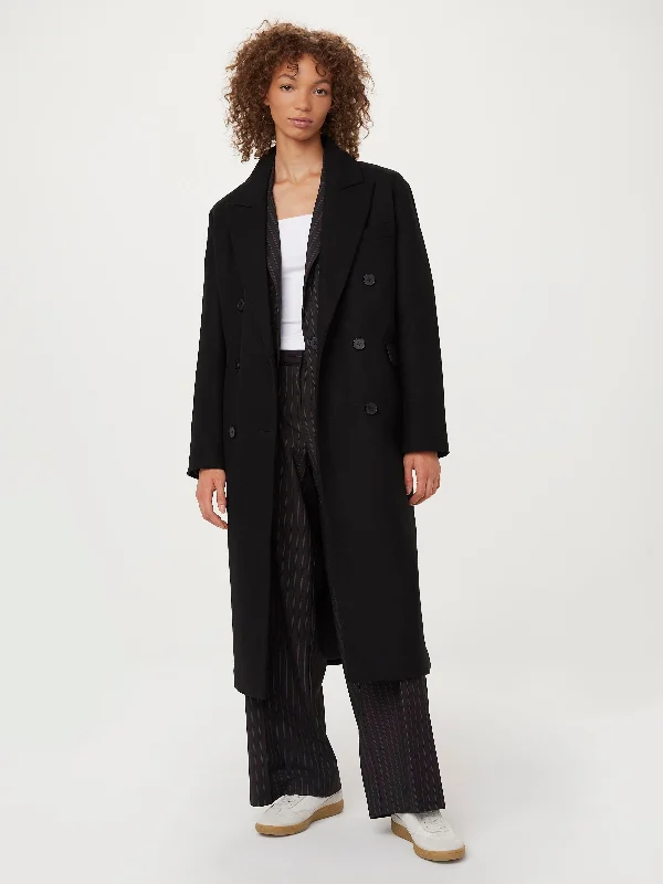 The Frances Recycled Wool Topcoat in Black