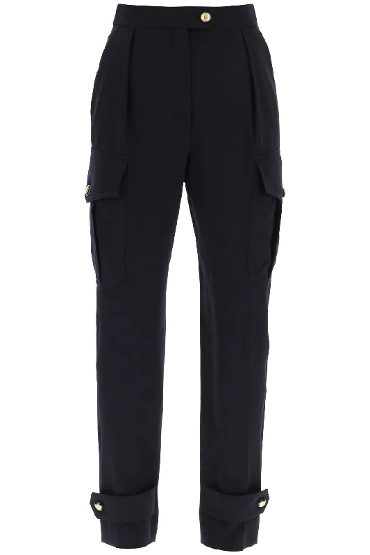 Alexander Mcqueen Women's Wool Cotton Cargo Pants