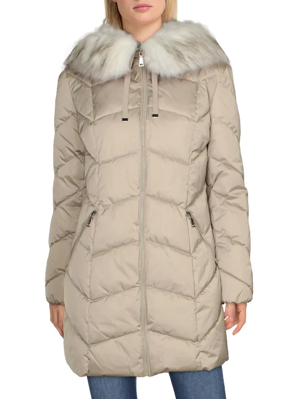 Brie Womens Wool Quilted Puffer Coat