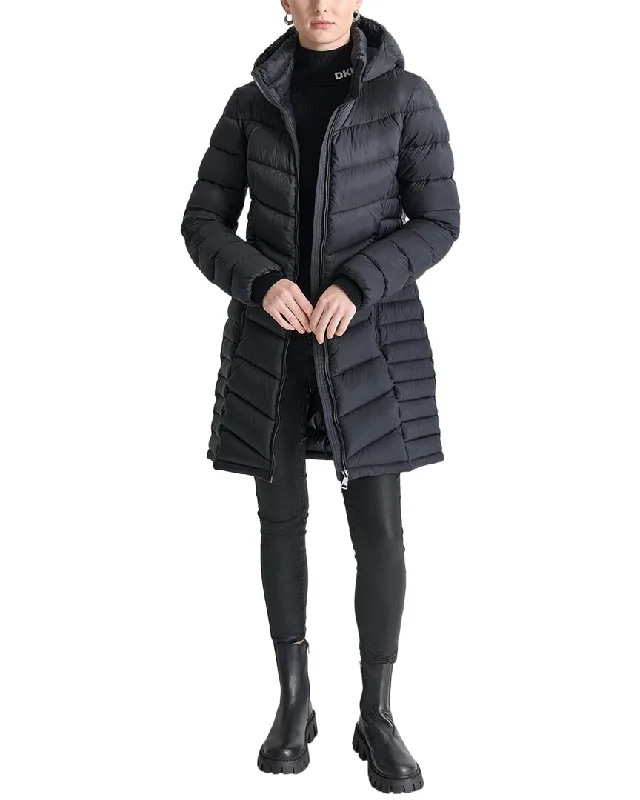 DKNY Long Packable Coat