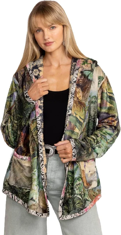 Johnny Was Women's Joan Sherpa Jacket, Rawi Scarf Print