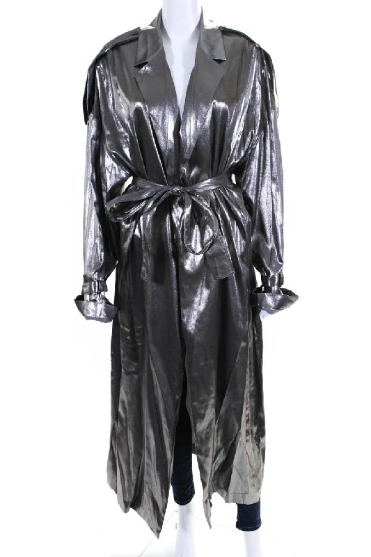 Lapointe Silver Trench Coat