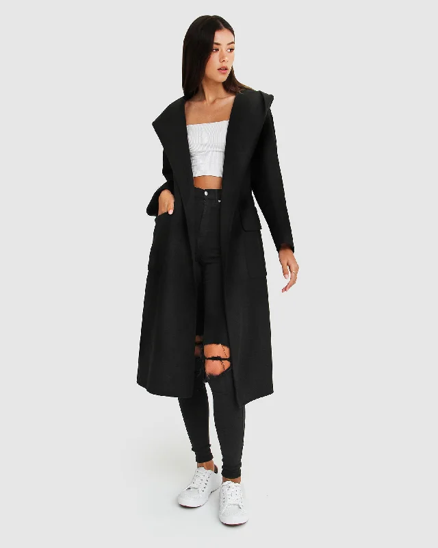 Runaway Wool Blend Robe Coat