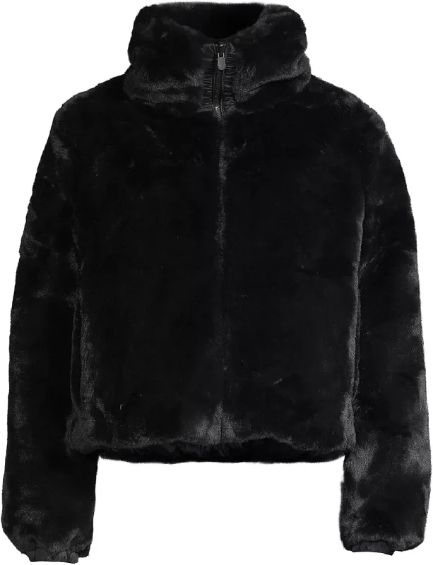 Save the Duck Women's Jeon Faux Fur Jacket, Black