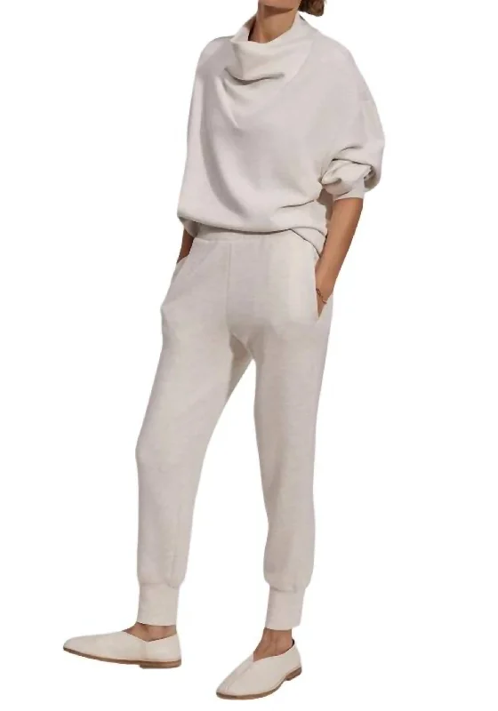 Slim Cuff Pant In Ivory Marl