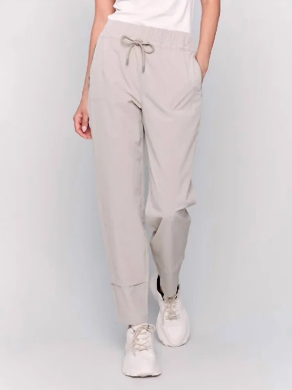 Techno Pull-On Pants In Khaki