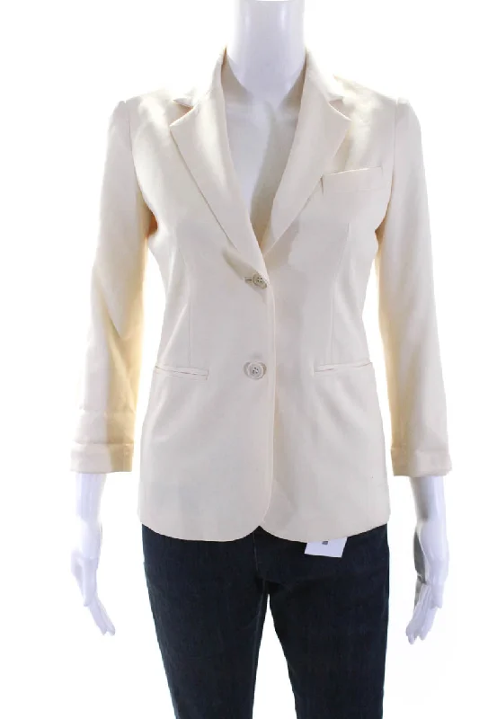 The Row Womens Button Down Suit Jacket White