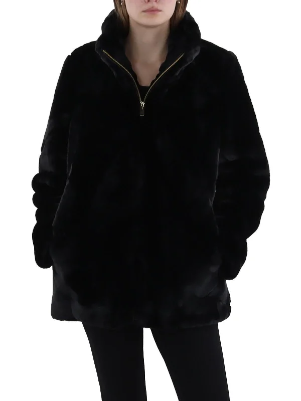 Womens Faux Fur Cold Weather Faux Fur Coat