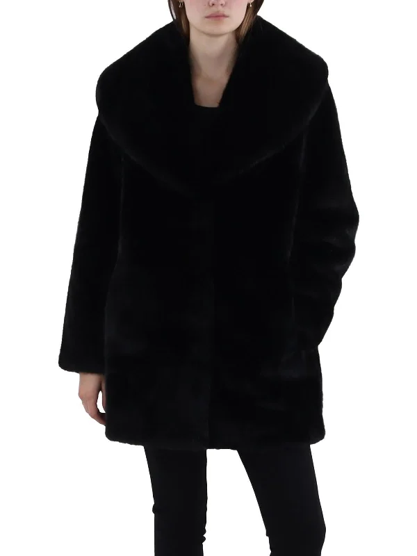 Womens Faux Fur Cozy Faux Fur Coat