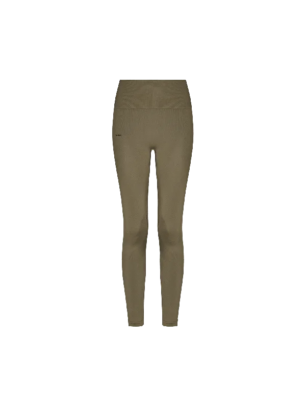 Women's Plant-Stretch Compressive Leggings—soil brown