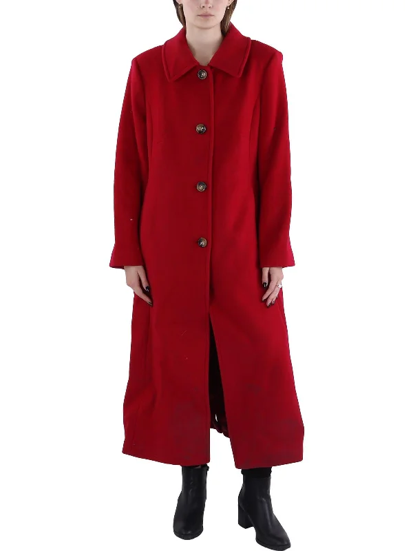 Womens Wool Blend Long Trench Coat